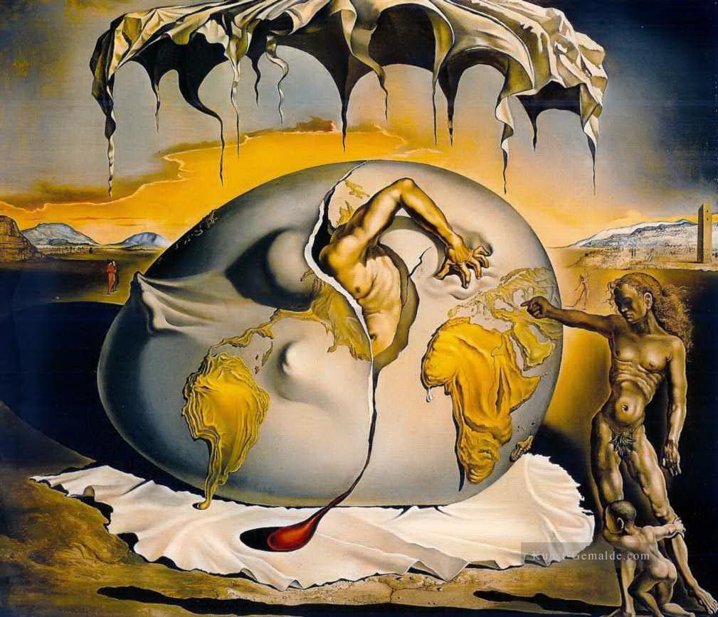 Geopolitisches Kind das die Geburt des neuen Menschen beobachtet 2 Salvador Dali Ölgemälde